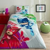 Taç Yeni Sezon Lisanslı Pj Masks Super Team Nevresim Takımı - Mavi - 160 x 220 cm