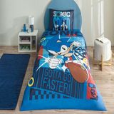Taç Yeni Sezon Lisanslı Sonic Classic Nevresim Takımı - Açık Mavi - 160 x 220 cm