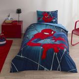 Taç Yeni Sezon Lisanslı Spiderman Rise Tek Kişilik Pamuk Nevresim Takımı - 160 x 220 cm - Mavi