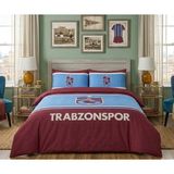 Taç Yeni Sezon Lisanslı Trabzonspor Arma Çift Kişilik Nevresim Takımı - Bordo - Mavi - 200 x 220 cm