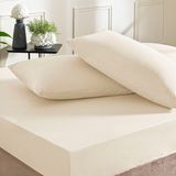 Taç Zorluteks Flanel (Pazen) %100 Pamuk Çift Kişilik Lastikli Çarşaf Takımı - Bej - 160x200