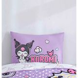 Taç Zorluteks Kuromi Model % 100 Pamuk Kumaş Yastık Kılıfı 50X70 cm - Mor - 50 x 70 cm