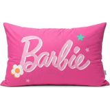 Taç Zorluteks Lisanslı Barbie Desenli % 100 Pamuk Kumaş 1 Adet Yastık Kılıfı 50X70 cm - Pembe - Sarı