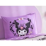 Taç Zorluteks Lisanslı Kuromi Desenli % 100 Pamuk Kumaş 1 Adet Yastık Kılıfı 50X70 cm - Mor - 50 x 70