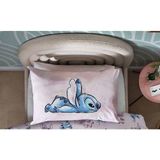 Taç Zorluteks Lisanslı Lilo & Stitch Desenli % 100 Pamuk Kumaş 1 Adet Yastık Kılıfı 50X70 cm - Lila - Mor - 50 x 70
