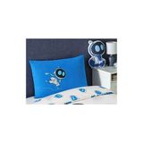 Taç Zorluteks Lisanslı Playstation Astrobot Desenli % 100 Pamuk Kumaş 1 Adet Yastık Kılıfı 50X70 cm - Beyaz - Mavi - 50 x 70
