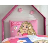 Taç Zorluteks Out Barbie Desenli 2 Adet % 100 Pamuk Kumaş Yastık Kılıfı 50X70 cm - Pembe - Beyaz