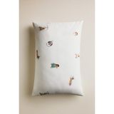 Taç Zorluteks Out Köpek Desenli % 100 Pamuk Kumaş 1 Adet Yastık Kılıfı 50X70 cm Çift Taraflı Baskı - 001-Renkli - 50 x 70