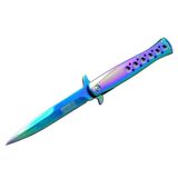Tacforce Tac Force Tilite 1111 Gk Gökkuşağı Kamp / Av Çakısı 23Cm Yarı , Kemerlikli, Metal Desenli Sap