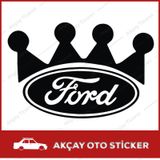 Taçlı Ford Sticker Ford Oto Sticker Taç Sticker Araba Sticker