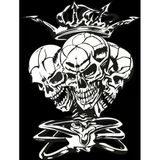 Taçlı Kurukafalar Sticker 10X10 Cmrenkli Sticker