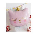Taçlı Pembe Kedi Folyo Balon 1 Adet 76x 64.5 Cm