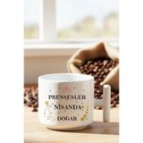 Taçlı Prensesler Nisanda Doğar Baskılı Doğum Günü Hediyelik T Kulplu Latte Fincan Kupa Bardak, QB1L5973-04NİSAN