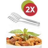 Taçmin 2'li Makarna Maşası/paslanmaz Çelik Pratik Servis Maşası/mutfak Maşası - Inox