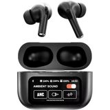 Tactech Akıllı Şarj Kutulu Multimedya Ekranlı Air V8 Ekranlı Bluetooth Kulaklık - Siyah