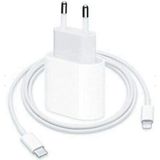 Tactech iPhone 11 Pro / 12 Pro / 13 / 14 Uyumlu Lightning 20W Şarj Aleti - Beyaz