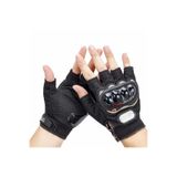 TAD GEAR Motosiklet Eldiveni Kısa Yarım Parmak Motorcu Eldiveni - CE ETİKETLİ Korumalı Motor Eldiveni