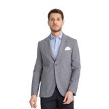 Tadic Erkek Gri Desenli Esneyen Kumaş Slim Fit Torba Cepli Yarım Astar 4 Mevsim Blazer Ceket Gri 56