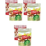 Tadım Karışık Kuruyemiş Çiğ Naturel 75 gr x 3 Adet + Tuzlu Kavrulmuş Yer Fıstığı 90 gr x 3 Adet