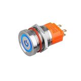 Tadzkkıwm 1 Adet 19/22Mm Dokunmatik Düğme Anahtarı Led 4Pin Su Geçirmez Kontak Kontrolü Yumuşak Dokunmatik Düğme Anahtarı İndüksiyon Anahtarı (Güç, 22Mm-Anlık-12V)