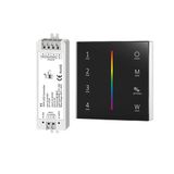 Tadzkkıwm Akıllı T24 86 Duvara Monte 2.4Grf 4 Bölge Rgb/Rgbw Cam Panel Dokunmatik Pwm Led Şeritler/Cob İçin Uzaktan Kumanda Dimmer Denetleyicisi (T24-B Ve V3 Rgb)