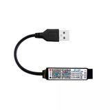 Tadzkkıwm Mini Usb/Dc 5-24V Rgb Uyumlu Led Işık Şeridi App Müzik Kontrol Cihazı (Usb 5V)