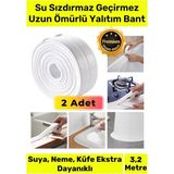 Tafce 2 Adet Duş Pvc Lavabo Küvet Tezgah Banyo Mutfak Pencere 3,2 mt Su Geçirmez Sızdırmaz Yalıtım Bant