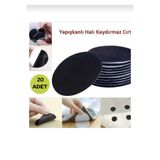 tafce 20 Adet Halı Kilim Koltuk Örtüsü Sabitleyici Kaydırmaz Cırt Yıkanabilir Kendinden Yapışkanlı Ped