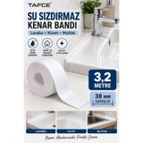 tafce Banyo Küvet Mutfak Lavabo Beyaz Su Sızdırmaz Bant Su Geçirmez Kenar Bandı Sızdırmazlık Tamir
