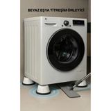 tafce Beyaz Titreşim Engelleyici Makine Ayağı – 4 Adet Kaymaz Çamaşır & Bulaşık Makinesi Sarsıntı Önleyici