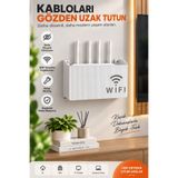 tafce Beyaz Wifi Kutusu | Duvar Asılabilir Modem ve Sigorta Saklama Kutusu – Minimalist Dekoratif Tasarım