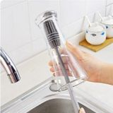 Tafce Biberon Temizleme Fırçası Renkli Silikon Malzemeden Uzun Saplı 33 cm BPA İçermez