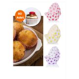 tafce Muffin Browni Cupcake Kağıdı Kek Kalıbı Desenli 6.5 cm 80 Adet