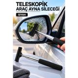 tafce Teleskopik Araç Ayna Sileceği 80 cm Uzayan Saplı Dikiz Aynası Cam Sileceği Çekçek Siyah