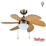 Taflan L36009 Aydınlatmalı Tavan Vantilatörü Antik Kahverengi