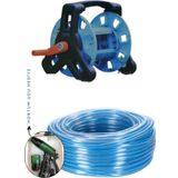 taflan Tf6230 Hortum Makarası, Şeffaf Silikonlu Hortum 1/2" 10 Metre Ve 2 Fonk. Uç