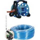 taflan Tf6230 Hortum Makarası, Şeffaf Silikonlu Hortum 1/2" 30 Mt Ve 2 Fonk. Uç