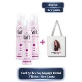 Taft Curl&Flex Köpük (Belirgin Bukleler) 150 Ml x3 - Palette Çanta