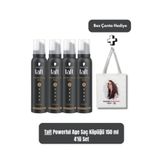 Taft Powerful Age 5 Ekstra Güçlü Saç Köpüğü 150 ml x4 + Bez Çanta Hediyeli
