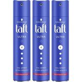 Taft Saç Spreyi Ultra Güçlü 4 Güçlü & Dayanıklı Saçlar 250 ml x 3 Adet