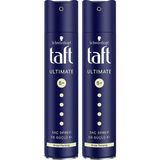 Taft Ultımate Sprey En Güçlü Tutuş ve Parlaklık, 250 Ml X 2 Tüm Saç Tipleri için Uygun, Kristal Parlaklık Sağlar