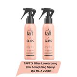 Taft X Gliss Lovely Long Çok Amaçlı Saç Spreyi 150 ML X 2 Adet