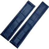 Tag Heuer Tag-Heuer-Carrera-Uyumlu-24 X20 - Mavi -Deri-Saat-Kordonu Mavi