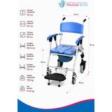 Tagesan TG300 Alüminyum Banyo Tuvalet Sandalyesi | Hijyenik, Hafif ve Konforlu Kullanım