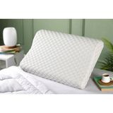 Tago Home Tek Taraflı Ortopedik Visco Yastık Boyun Fıtığı Boyun Düzleşmesi Destekli 60X41X11 cm - 40 x 60 x 11 cm - Beyaz