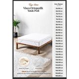 Tago Home Visco Ortopedik Yatak Koruyucu Yatak Pedi & Yatak Şiltesi Lastikli Fermuarlı - 80 x 190 cm