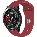 Tagomoon Honor Watch Gs Pro Akıllı Saat Uyumlu Yumuşak Dokulu Silikon Kordon Kayış - Bordo