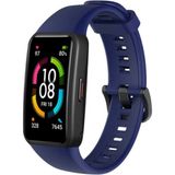 Tagomoon Huawei Band 6 Akıllı Bileklik ile Uyumlu Tokalı Silikon Kordon Kayış - Lacivert
