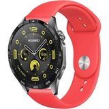Tagomoon Huawei Watch Gt4 46MM Akıllı Saat Uyumlu Yumuşak Dokulu Silikon Kordon Kayış - Kırmızı