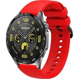 Tagomoon Huawei Watch Gt4 46MM Uyumlu Kordon Yumuşak Dokulu Soft Renk Tokalı Silikon Kayış - Kırmızı
